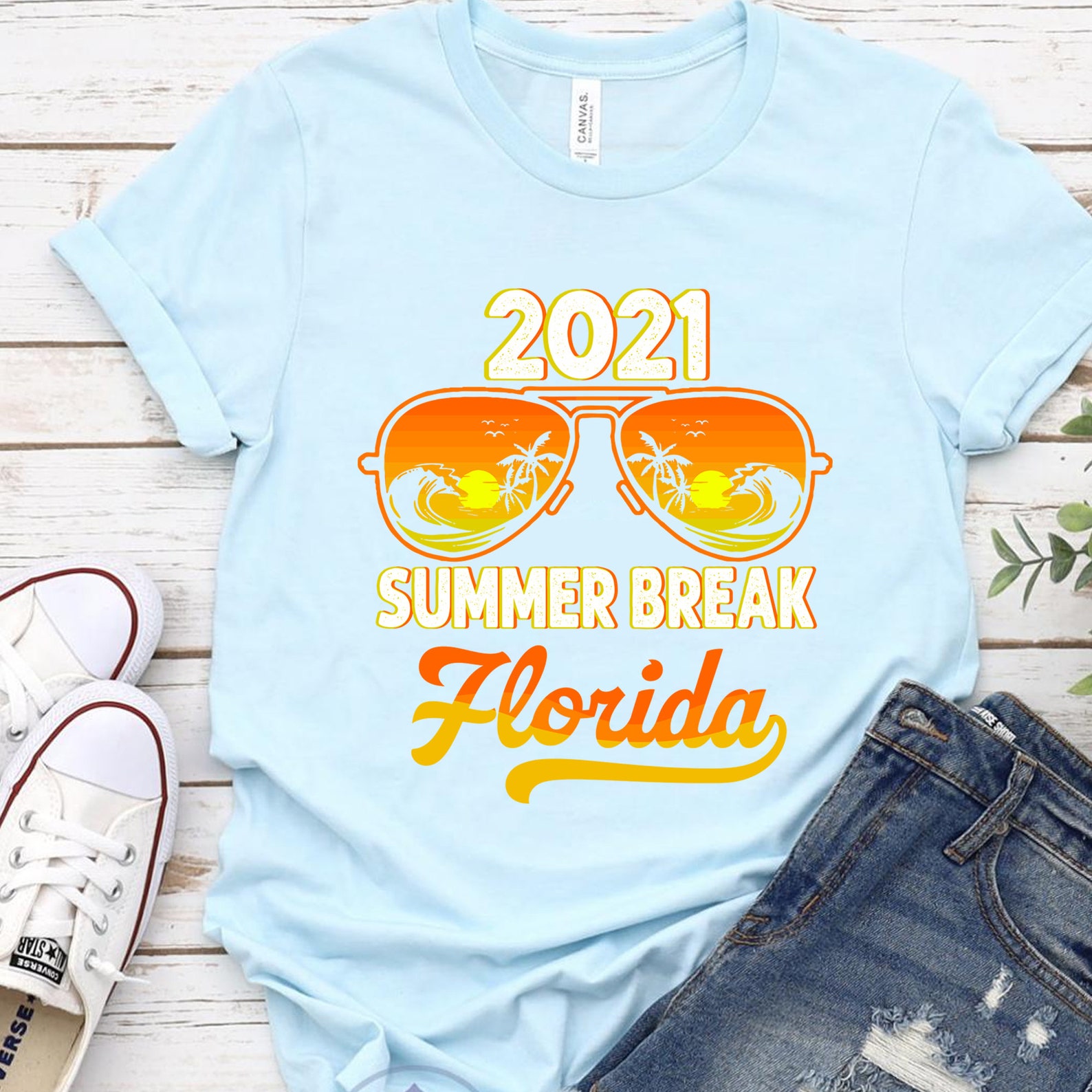 Summer Break Florida 2021 Vintage Family ShirtSunglasses Etsy