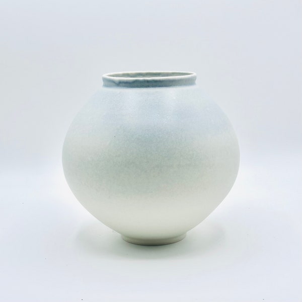 Handgemachtes weißes Mondglas (M700), Mondglas, koreanische Backja, Mondvase