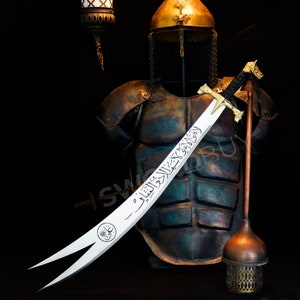 Imam Ali&#39;s Sword Zulfiqar Hazrat Ali Sword Handmade Zulfiqar Sword, Gift for Him, Wedding Gift Traditional Decoration Collectible