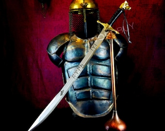 Turkish Sword with Wolf Head Full Tang  Dirilis Ertugrul Sword Gift for him, Antique Sword, Real sword
