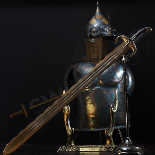 Hand Forged Sword, Carbon Steel Sword, Double Fuller Dragon Sword, Gift for Him, Home/Office Decoration Traditional Decorative Art, Sword