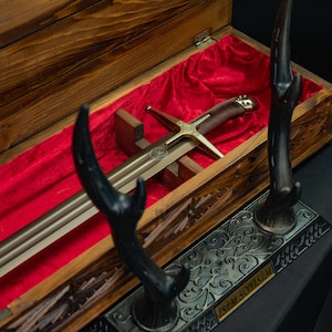 Handmade Caliph Sword: Islamic Home Decor Sword with Wooden Box