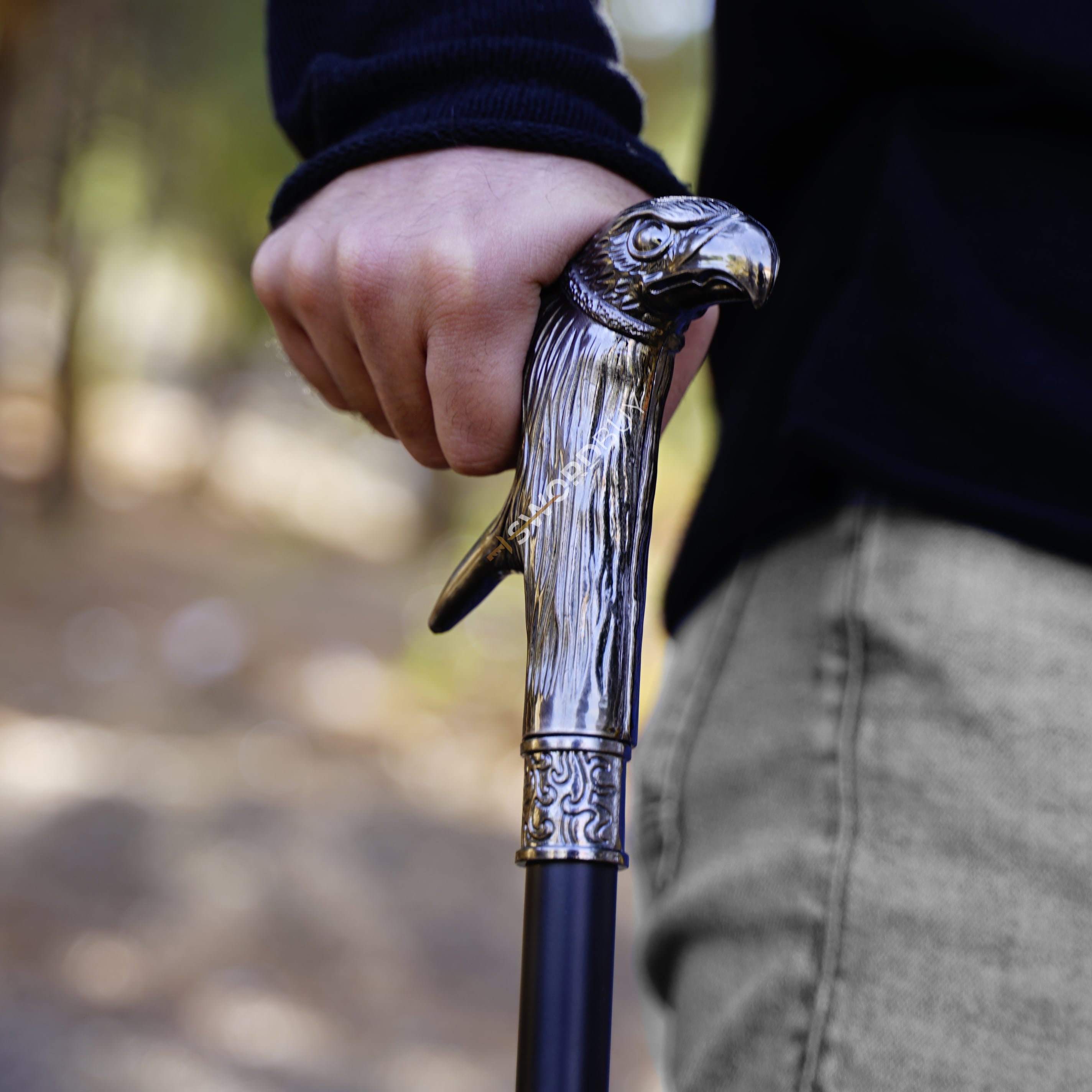 Cane Sword Victorian Walking Cane Walking Stick Brass Handle Etsy