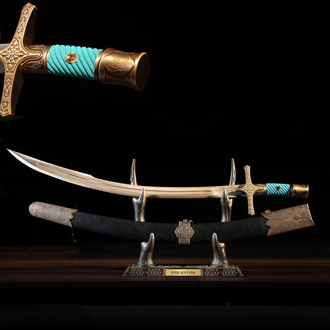 手作りのトルコ製キリジ剣：手鍛造のオスマン帝国時代のサーベル