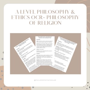 Philosophy & Ethics FULL PAPER 1:Philosophy of Religion Essay Plans OCR