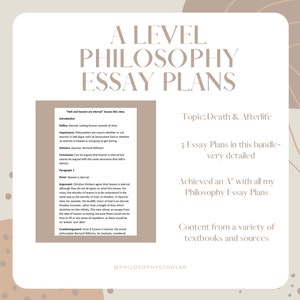 Death and Afterlife Essay Plans-Philosophy & Ethics A Level