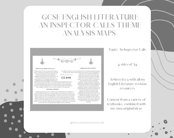 An Inspector Calls Theme Analysis Maps GCSE English Literature