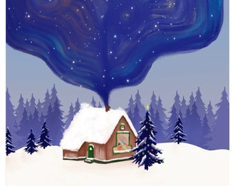 Cosy cabin - holidaycard