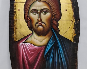 Jesus Christ - Greek Orthodox Christian Byzantine Wooden Icon - Etsy ...