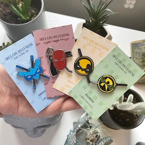 Batfam enamel pins