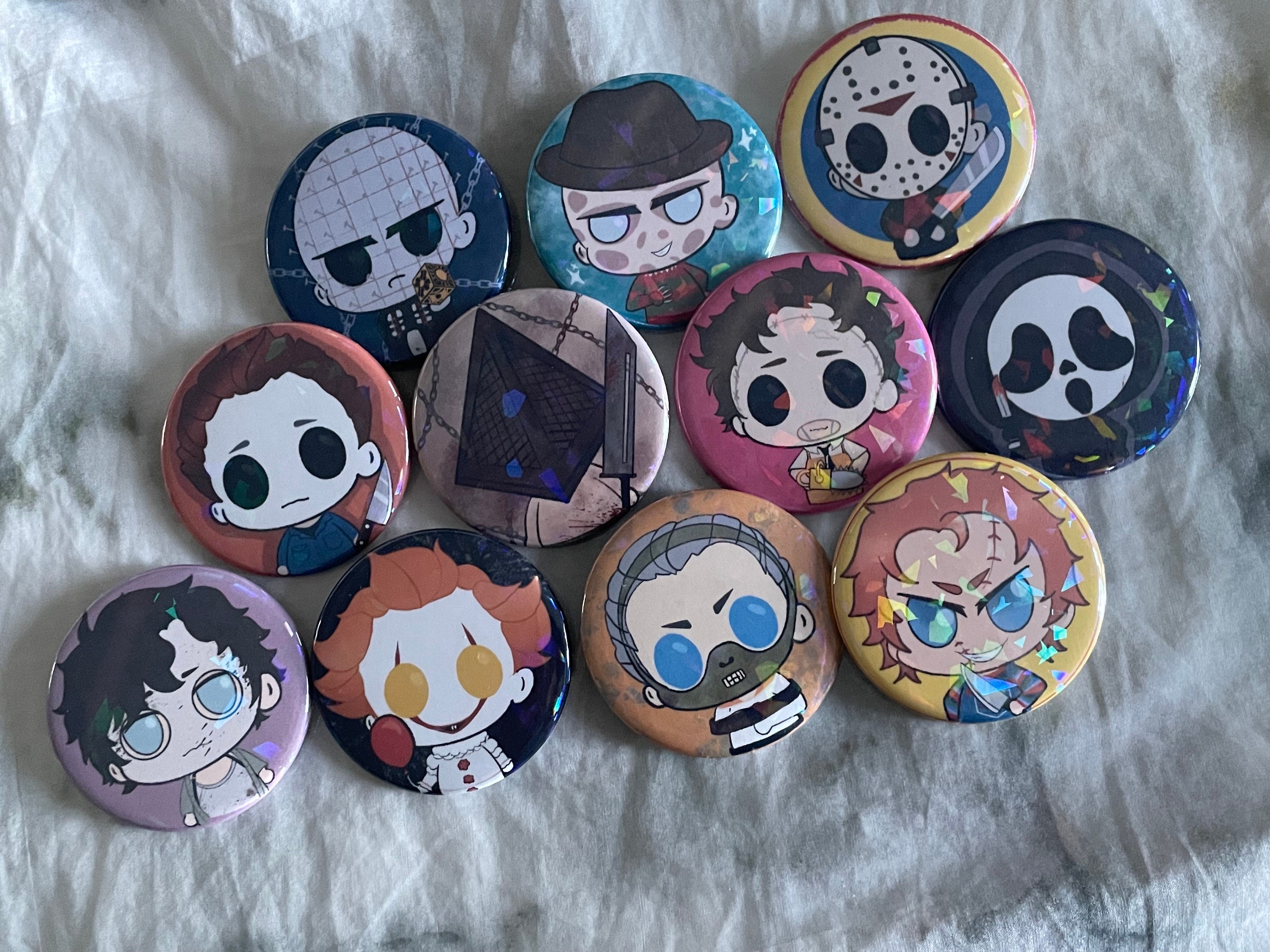 Horror Buttons | Holographic - Etsy