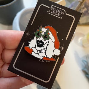 Terrifying Christmas Clown Enamel Pin