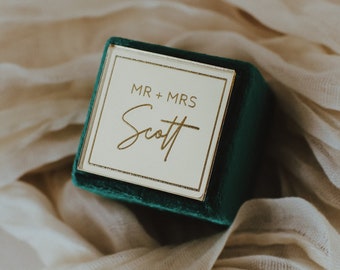 Ring Box for Wedding Ceremony Personalized Bride and Groom Gift for Bridal Shower
