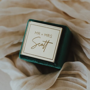Ring Box for Wedding Ceremony Personalized Bride and Groom Gift for Bridal Shower