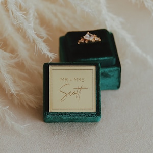 Personalized Velvet Ring Box: Engagement Proposal, Wedding Ring Bearer