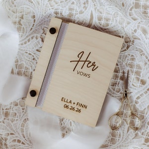 Vow Book for Wedding Ceremony, His and Her Vows, Gift for the Bride and Groom
