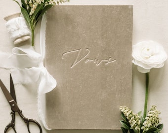 Livre de vœux avec ruban de soie velours argenté pour une cérémonie de mariage Cadeau de mariage ou cadeau de fiançailles pour la mariée, ses vœux et ses vœux