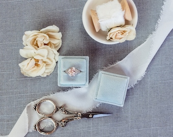 Blue Linen Styling Mat: Rollable Photography Backdrop
