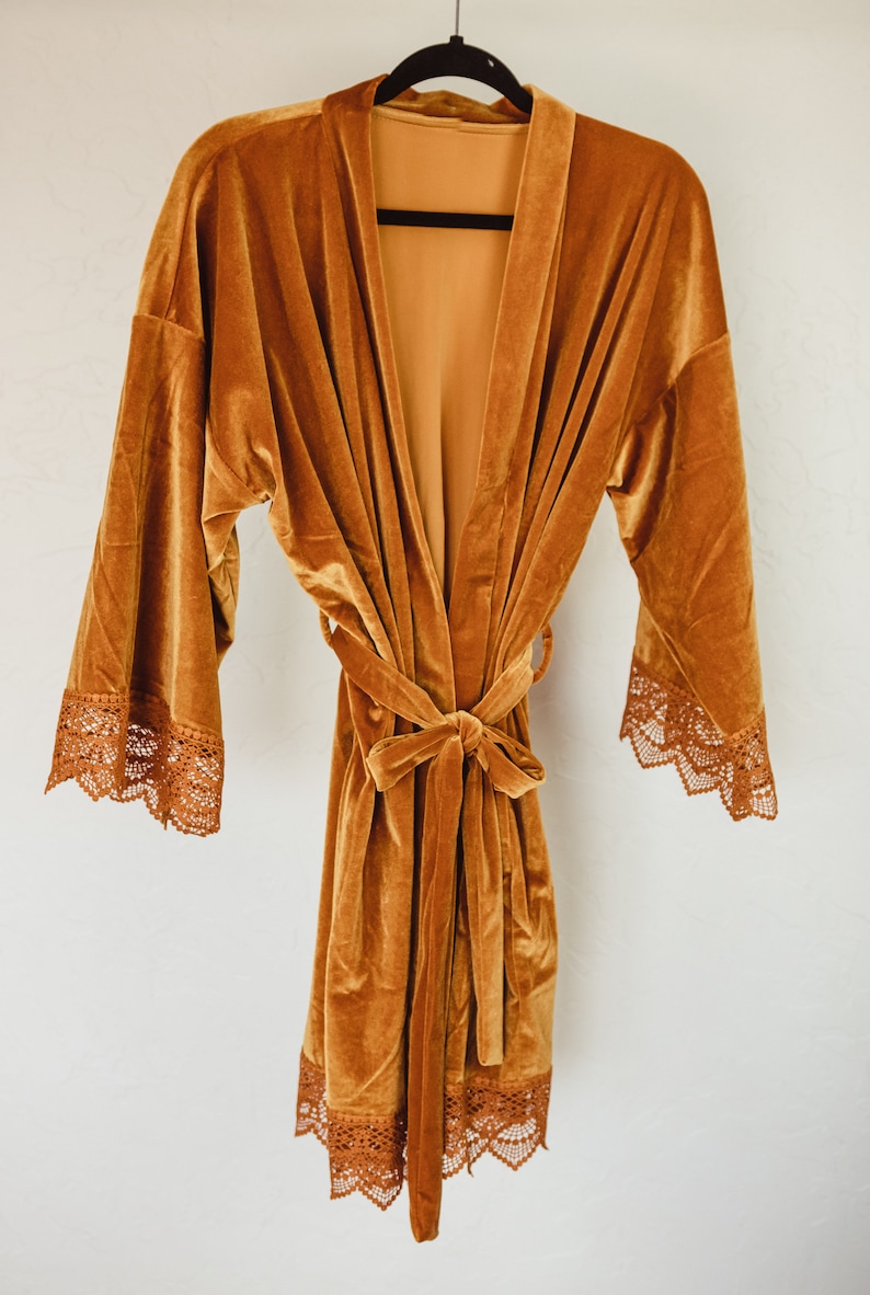 Mother's Day Gift Beautiful Velvet and Lace Robe Pink - Etsy