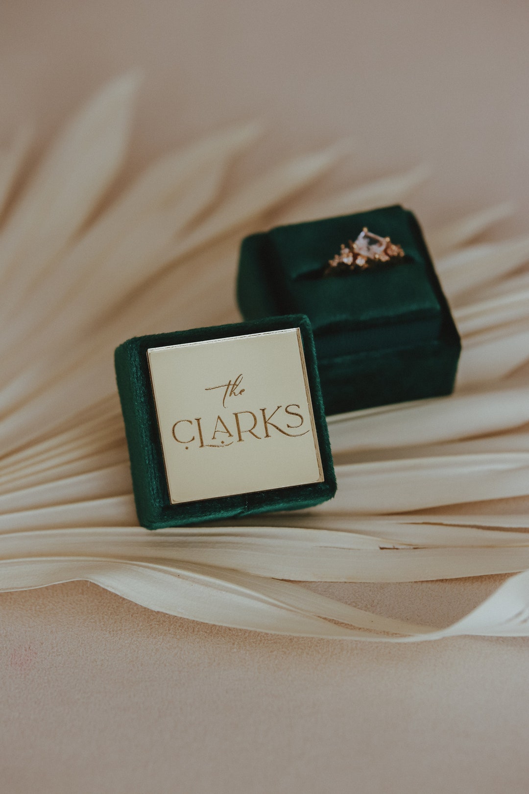 Ring Box Personalized Velvet Ring Box: Wedding Engagement Gift - Etsy