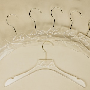Personalized Acrylic Wedding Hanger: Bridesmaid Dress Gown Gift