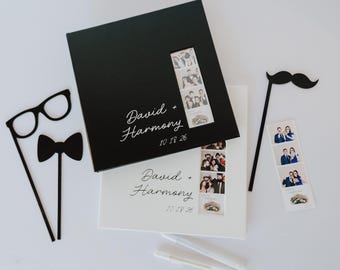 Gepersonaliseerd trouwfotoalbum, interactief gastenboek, ruimte voor 160 fotostroken