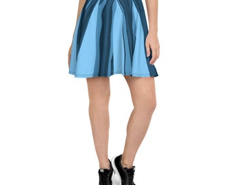 Blue Bacon Skater Skirt