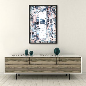 Central Park Manhattan Abstrakter Kunstdruck, Manhattan Kunstdruck, Abstrakte Karte Kunst, Leinwand Kunstdruck, Digital Art Print, Central Park Art