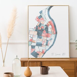 Digital Print | St. Louis, Missouri / St. Louis Art Print / Canvas Print / Poster Print / Custom Art Print / St. Louis Map /  Map Print