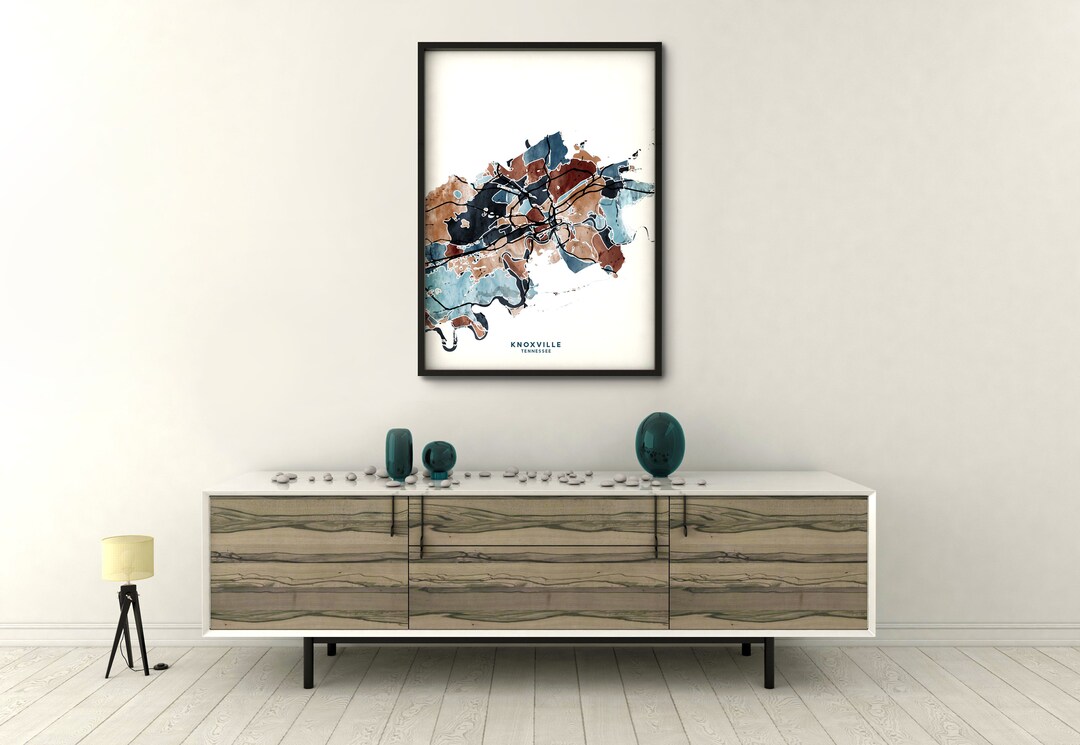 Knoxville Tennessee Abstract Art Print, Knoxville Artwork, Abstract ...