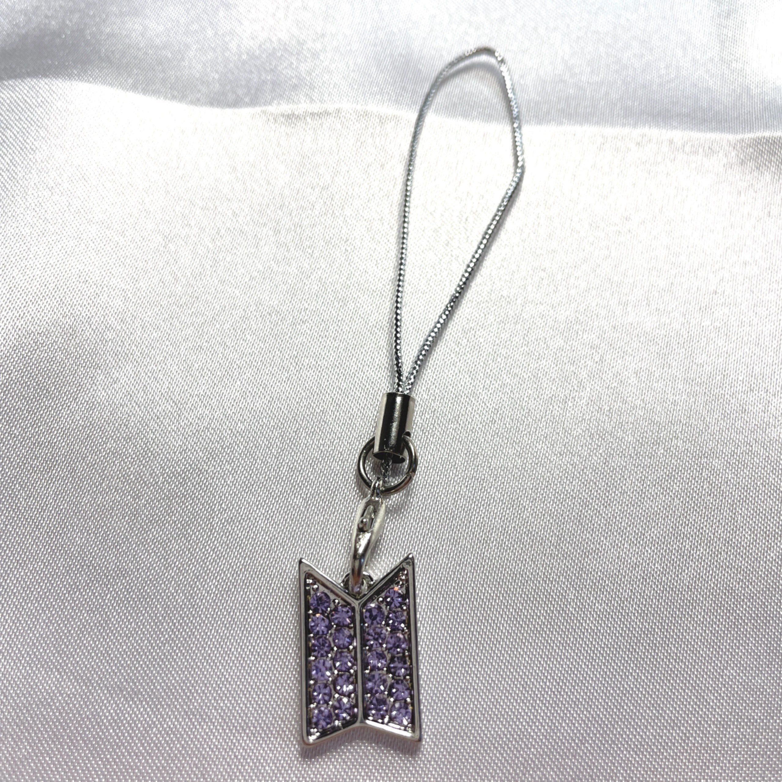 Bts Rhinestone BTS Logo Purple Rhinestone Phone Charm - Etsy