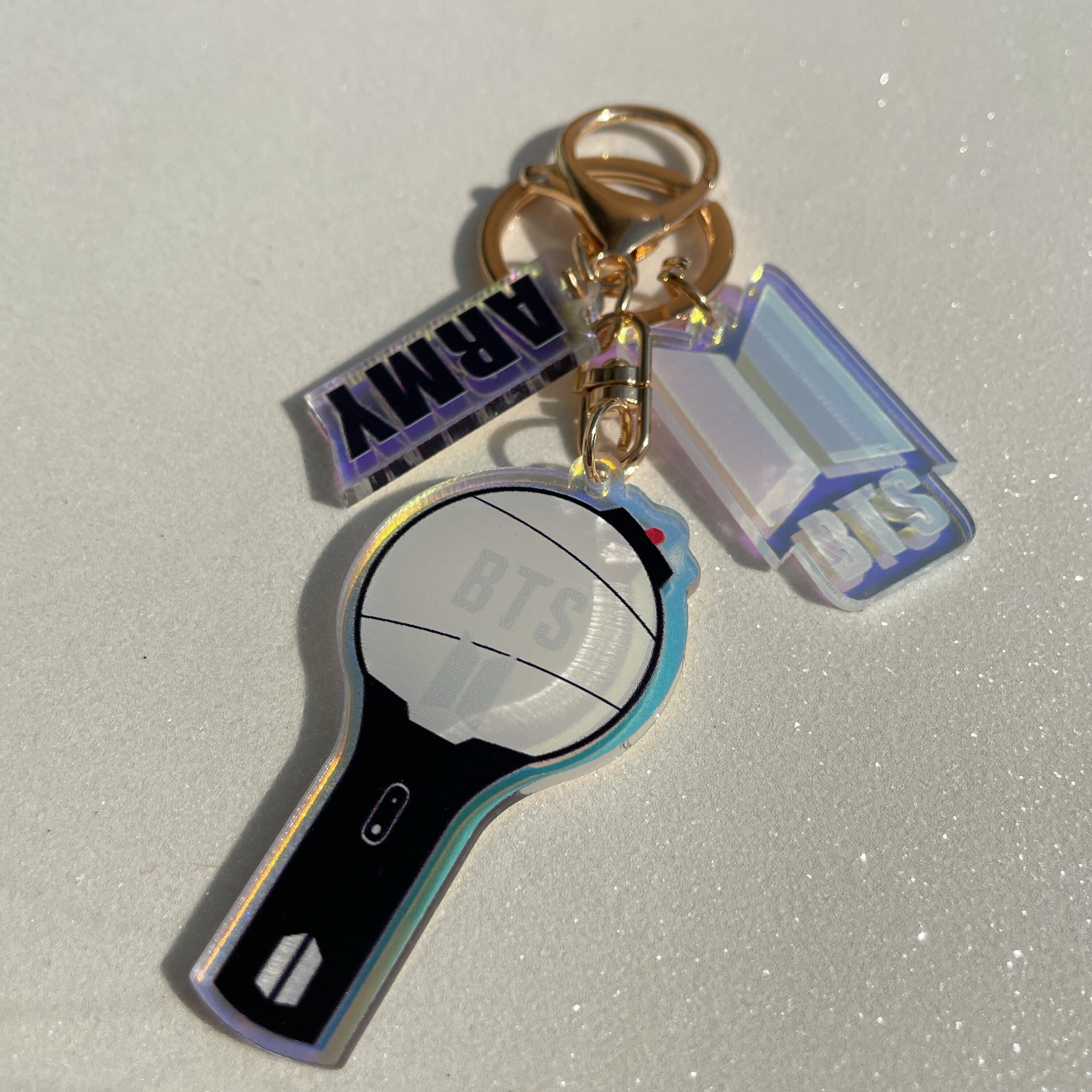 BTS Army Bomb Holo Keychain Etsy India