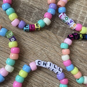 Custom Beaded Bracelet | Y2K Bracelet | Pony Beads | Name Jewelry | 90s Themed
