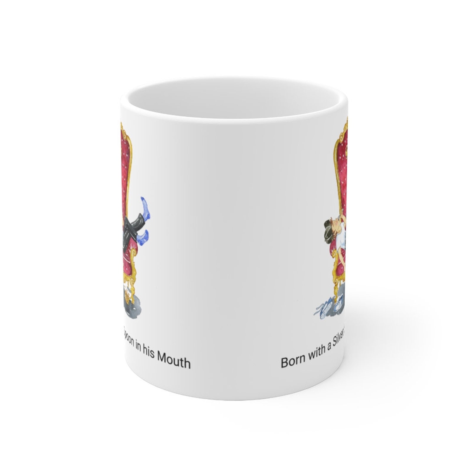 Né avec une cuillère dargent dans sa bouche Tasse de café | Etsy
