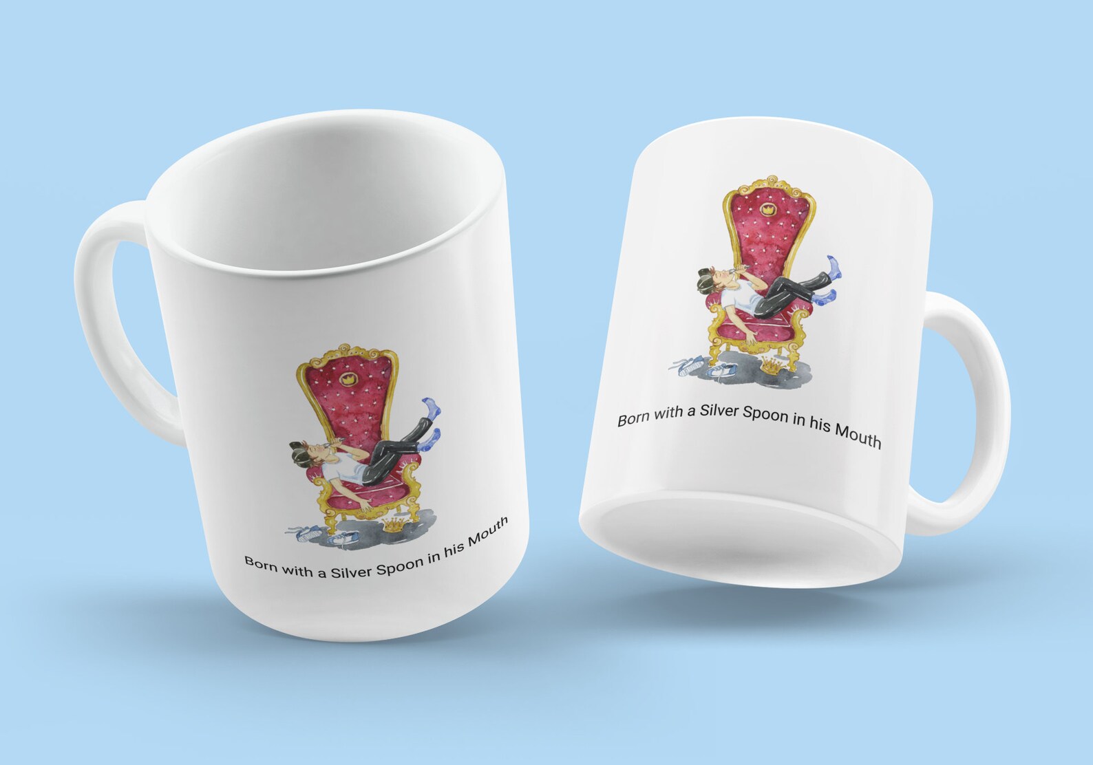 Né avec une cuillère dargent dans sa bouche Tasse de café | Etsy