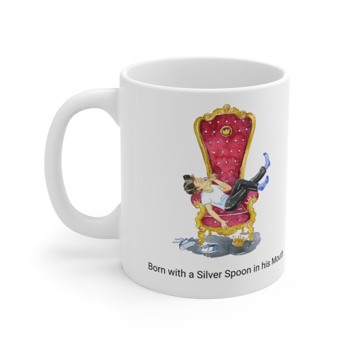 Né avec une cuillère dargent dans sa bouche Tasse de café | Etsy