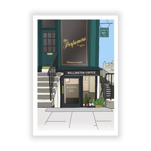 Wellington Coffee Print Illustration Poster - Edinburgh Print
