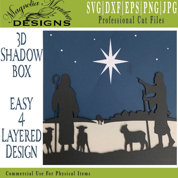 Christmas Shadow Box, Shepherds SVG, Bethlehem SVG, North Star SVG, Christmas Svg, Christmas Scene, Jesus Birth, Jesus Svg, Christmas Star Christmas Shadow Box, Shepherds SVG, Bethlehem SVG, North Star SVG, Christmas Svg, Christmas Scene, Jesus Birth, Jesus Svg, Christmas Star