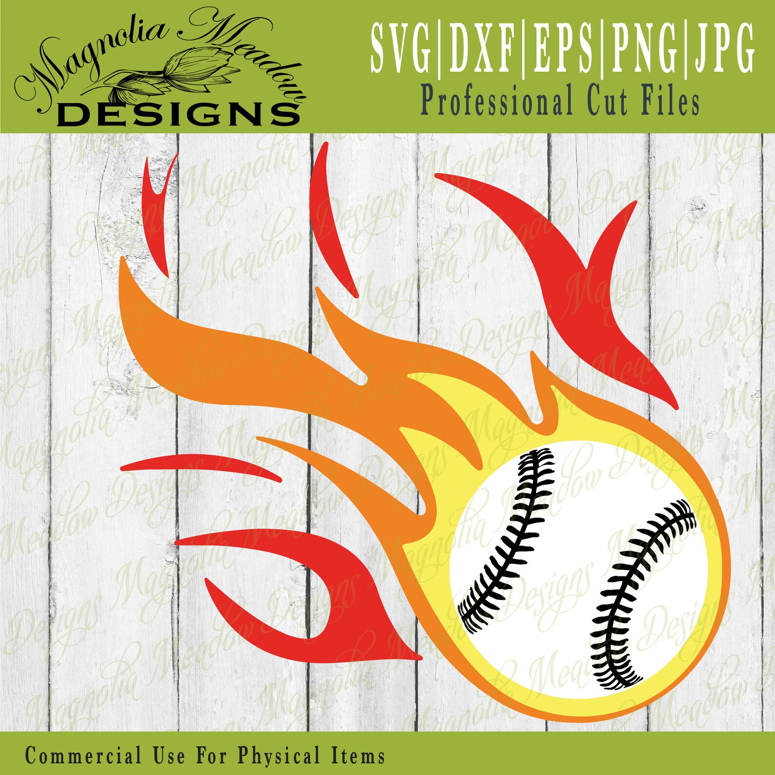 Baseball SVG Baseball Flames SVG Softball Flames SVG - Etsy