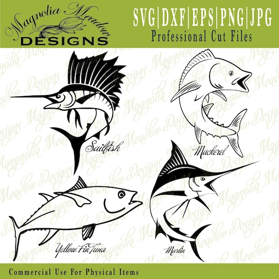 Ocean Fish SVG Game Fish SVG Saltwater Fish SVG Sailfish | Etsy