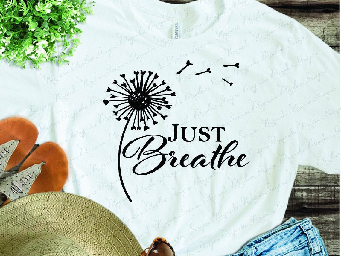 Download Just Breathe SVG Dandelion SVG Yoga SVG Inspirational | Etsy