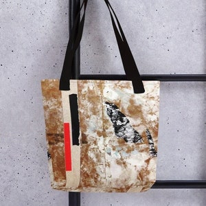 Urban Graffiti Print Tote Bag: Sturdy Reusable Handbag for Shopping, Groceries & Everyday Use