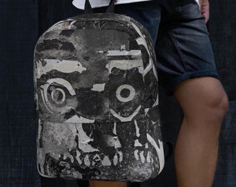 Funky Skeleton Print Backpack: Durable Urban Punk Bag for School, Work & Travel