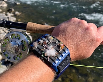 Patented fly fishing accessory, quickly access flies right on your arm with FlyBandz.