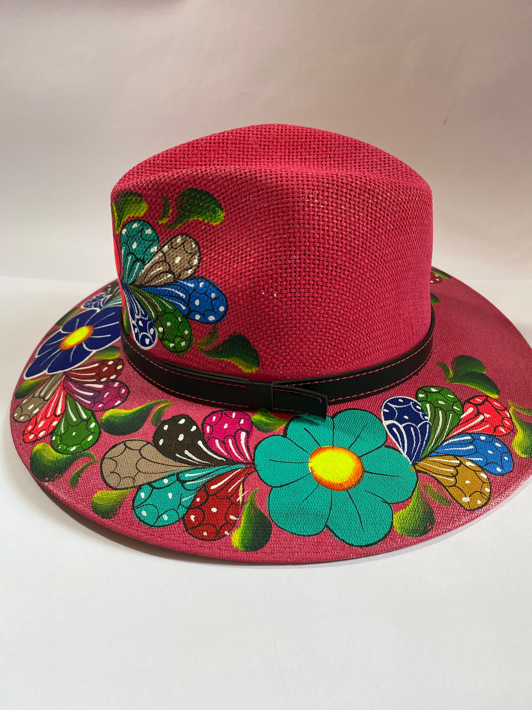 Sombrero Artesanal Mexicano. Sombrero pintado a