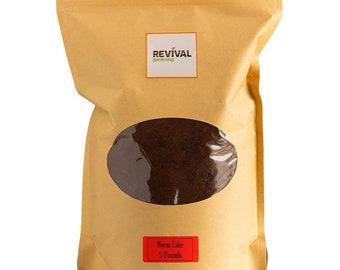 Neem Cake Fertilizer - Natural Source of Nitrogen, 2 & 5 Pounds