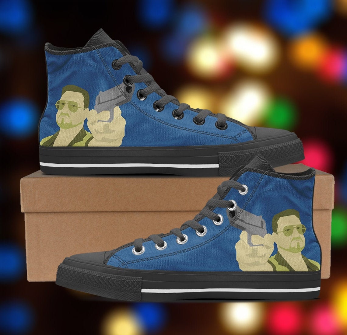 The Big Lebowski Hightop Movie Canvas Shoes Birthday Unisex Etsy