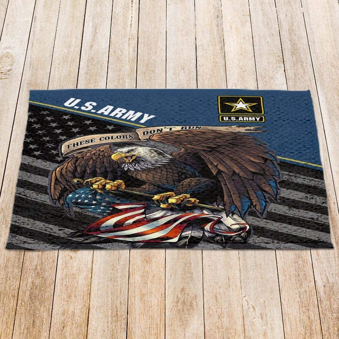 Us Army Veteran Personalized Doormat Rug Housewarming Gift Etsy
