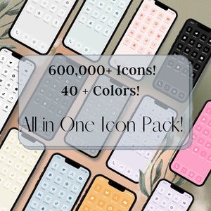 600000+  iOS Icons Pack Mega Bundle High Resolution| iPhone IOS 14/15 App Aesthetic | IOS14/15 Phone Home Screen Widget