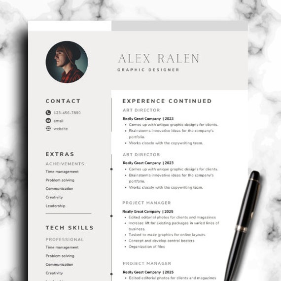 Modern Executive Resume Template 2022 CEO Resume Template for Canva ...